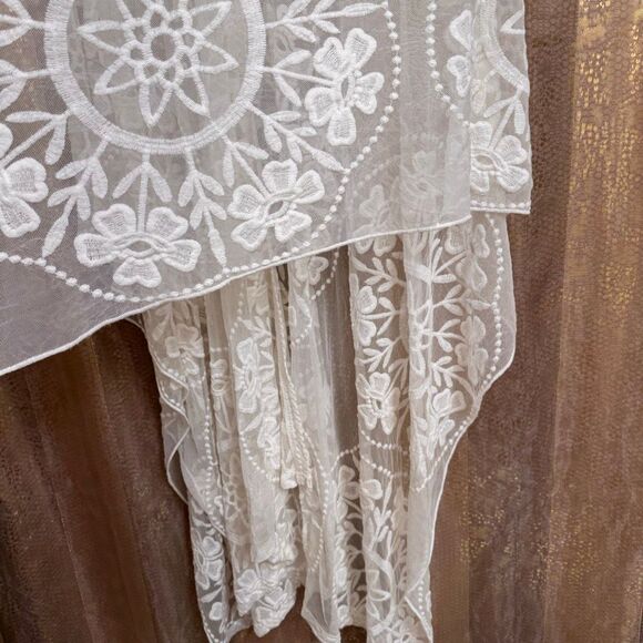 Torrid Ivory Lace Ruana Boho Crochet Sheer Kimono One Size - Picture 6 of 12